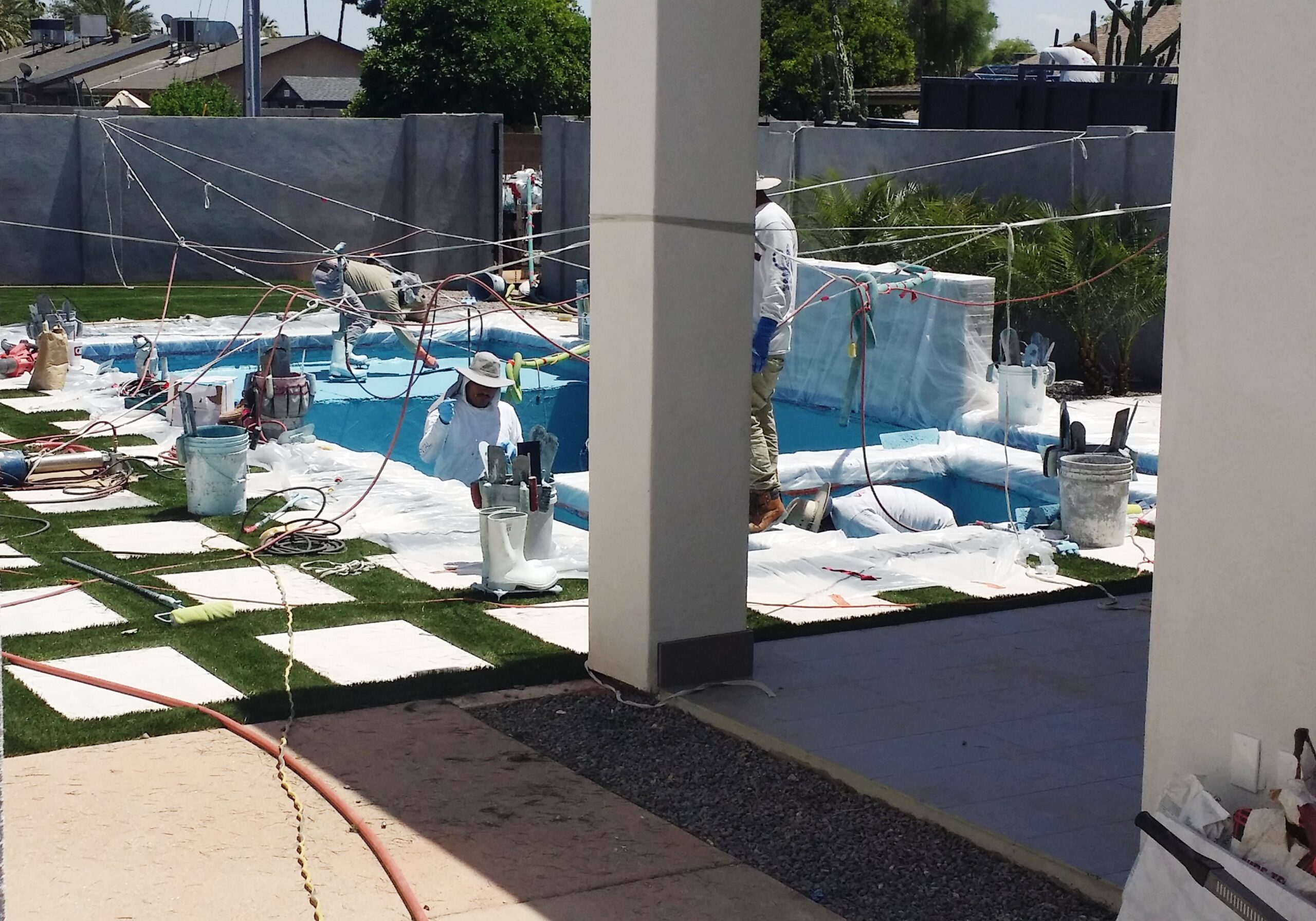 Plastering a New Pool Sparkling Oasis Pool and Spa Service